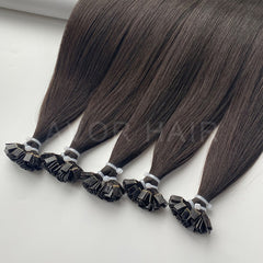 Flat Tip Hair #Natural Soft Black Color Hair