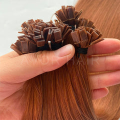 Flat Tip Hair #Warm Strawberry Light Blonde Color Hair