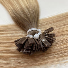 Flat Tip Hair #Soft Hand-Painted Blonde Color Hair