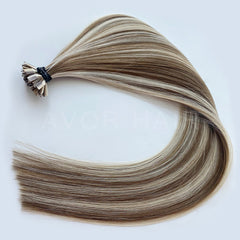 Flat Tip Hair #Warm Chocolate Tone Color Hair