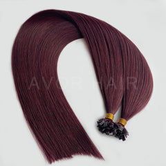 Flat Tip Hair #Soft Auburn Brown Color Hair