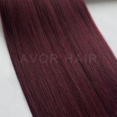 Flat Tip Hair #Soft Auburn Brown Color Hair