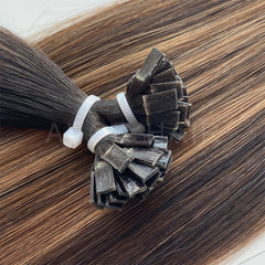 Flat Tip Hair #Dark Base Blonde Blend Color Hair