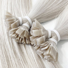 Flat Tip Hair #Cool Ash Blonde Color Hair