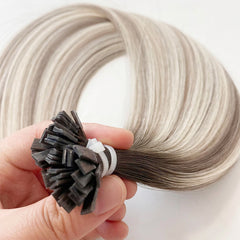 Flat Tip Hair #Cool Ash Fusion Color Hair