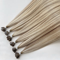 Flat Tip Hair #Iced Light Blonde Color Hair