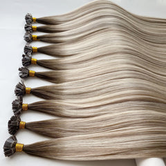 Flat Tip Hair #Iced Light Blonde Color Hair