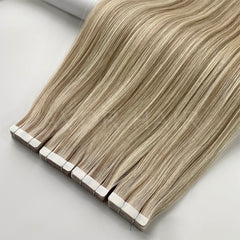 Tape-In Hair #Pale Ash Blonde Color Hair
