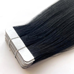 Tape-In Hair #Pure Jet Black Color Hair