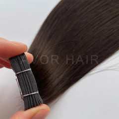 Tape-In Hair #Deep Black Brown Color Hair
