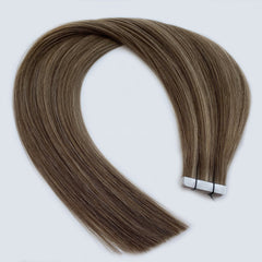 Tape-In Hair #Ash Cocoa Brown Color Hair