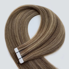 Tape-In Hair #Ash Cocoa Brown Color Hair