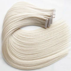 Tape-In Hair #Clean Platinum Blonde Color Hair