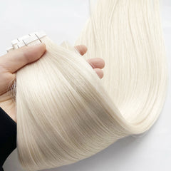 Tape-In Hair #Clean Platinum Blonde Color Hair