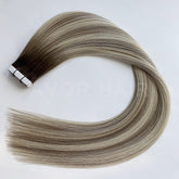Tape-In Hair #Iced Light Blonde Color Hair