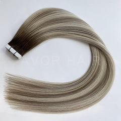 Tape-In Hair #Iced Light Blonde Color Hair