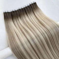 Tape-In Hair #Iced Light Blonde Color Hair
