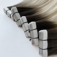 Tape-In Hair #Iced Light Blonde Color Hair