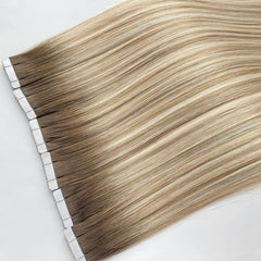 Tape-In Hair #Soft Hand-Painted Blonde Color Hair