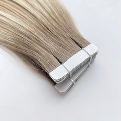 Tape-In Hair #Soft Hand-Painted Blonde Color Hair