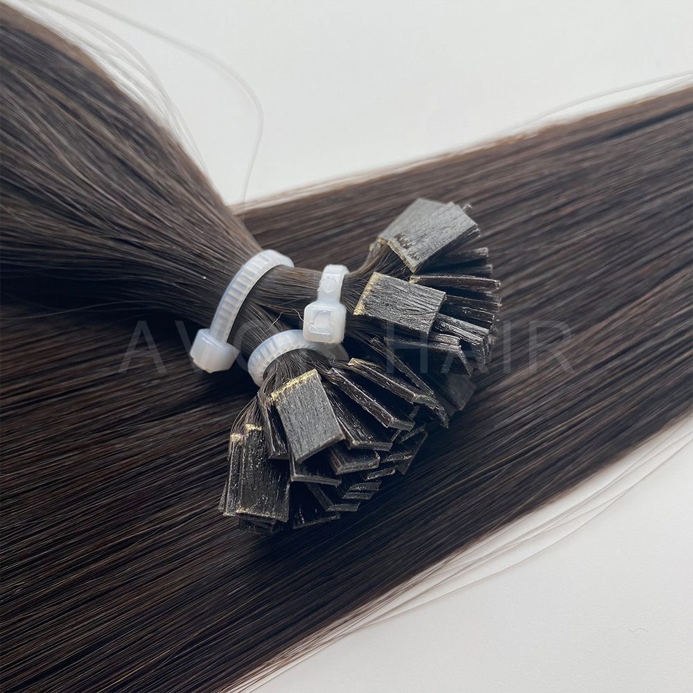 Flat Tip Hair #Natural Soft Black Color Hair