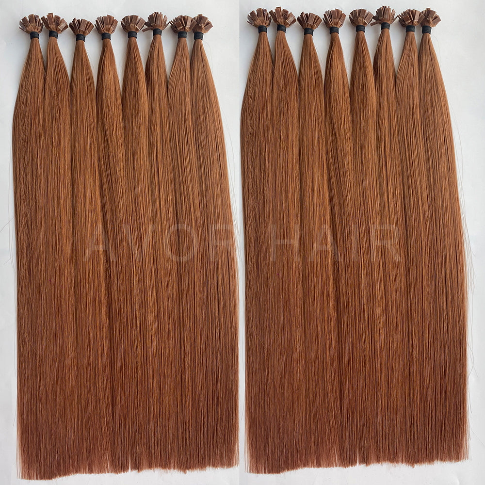 Flat Tip Hair #Warm Strawberry Light Blonde Color Hair