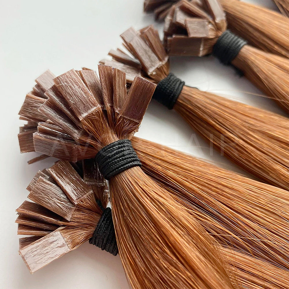 Flat Tip Hair #Warm Strawberry Light Blonde Color Hair
