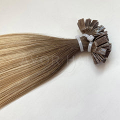 Flat Tip Hair #Soft Hand-Painted Blonde Color Hair