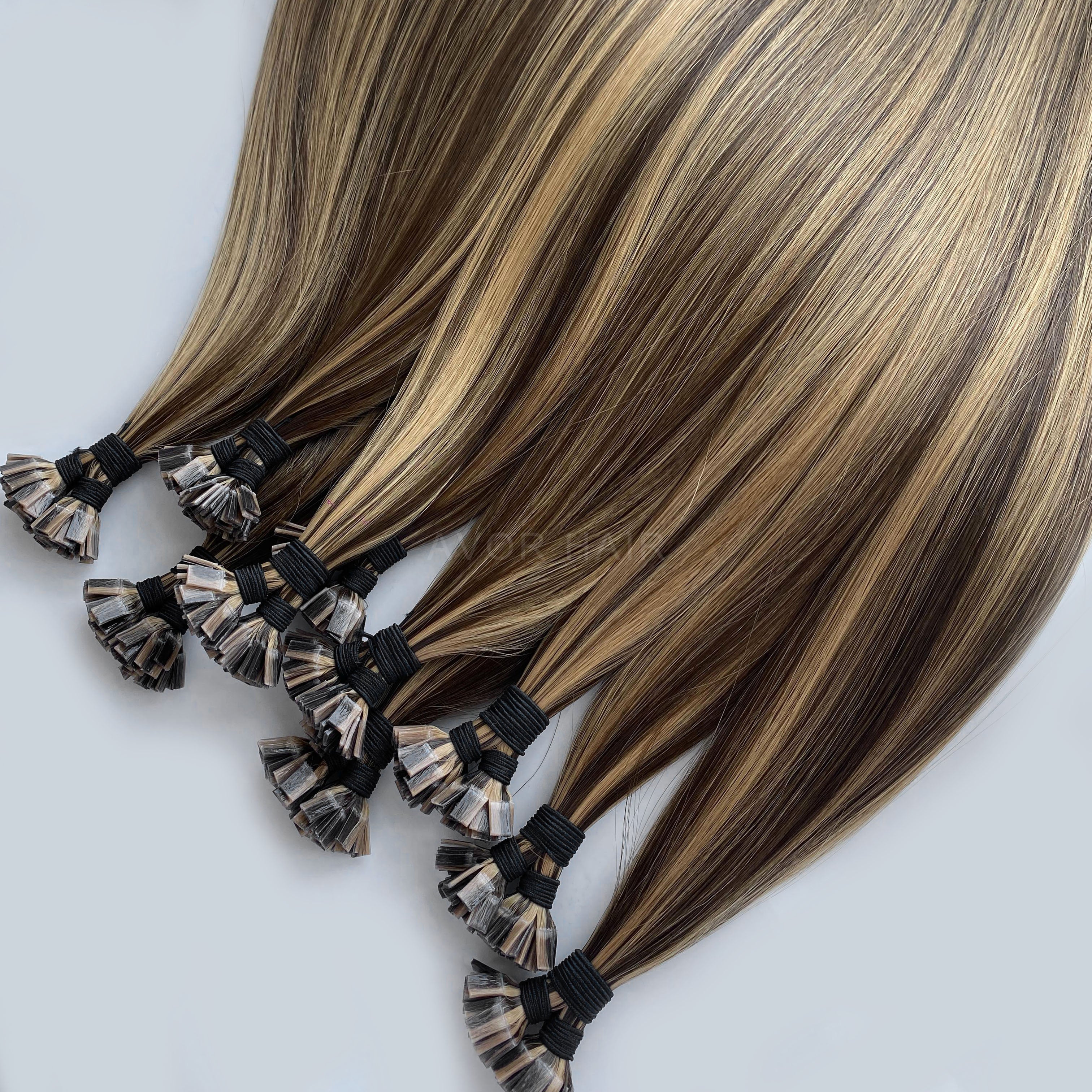 Flat Tip Hair #Honey blonde transition Color Hair