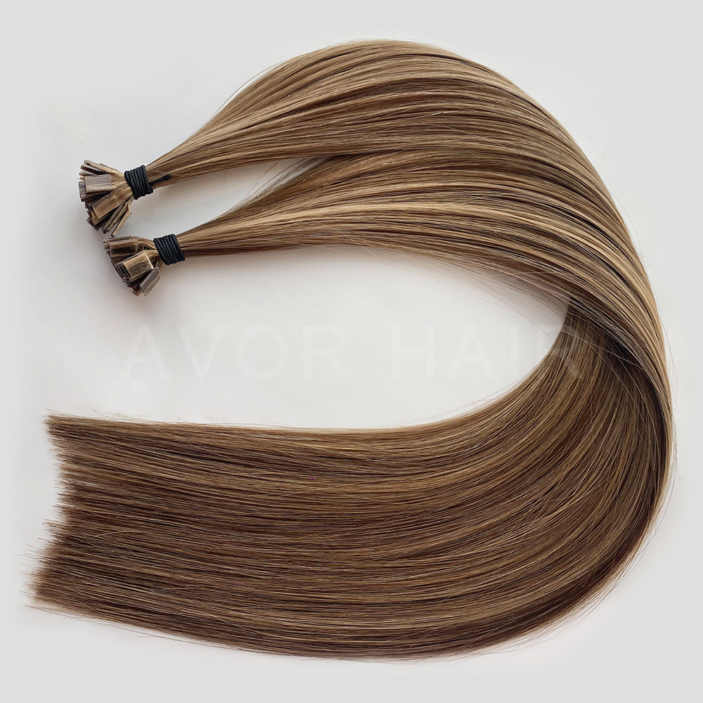 Flat Tip Hair #Ash Cocoa Brown Color Hair