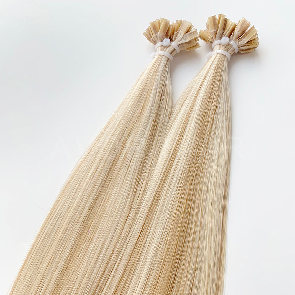 Flat Tip Hair #Cream Blonde Finish Color Hair
