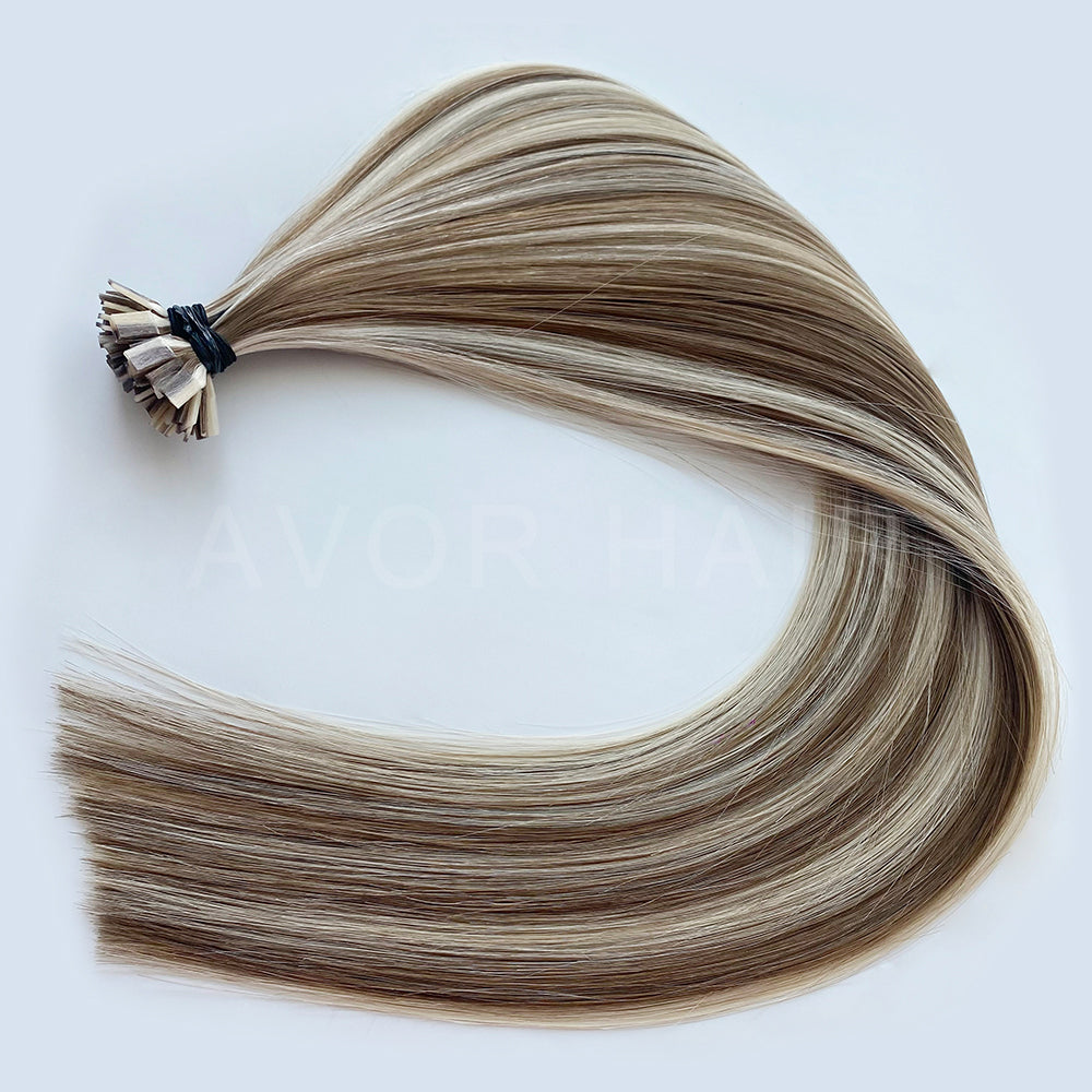 Flat Tip Hair #Warm Chocolate Tone Color Hair