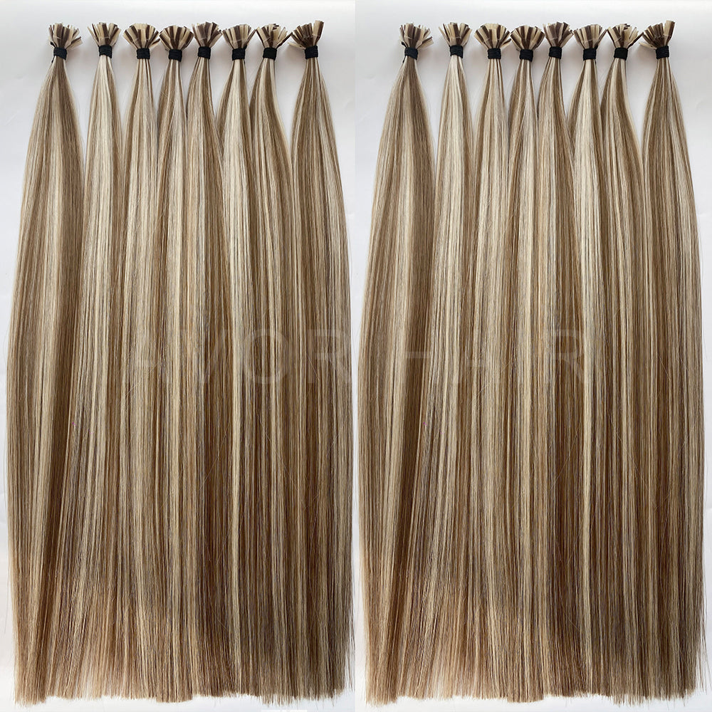 Flat Tip Hair #Warm Chocolate Tone Color Hair