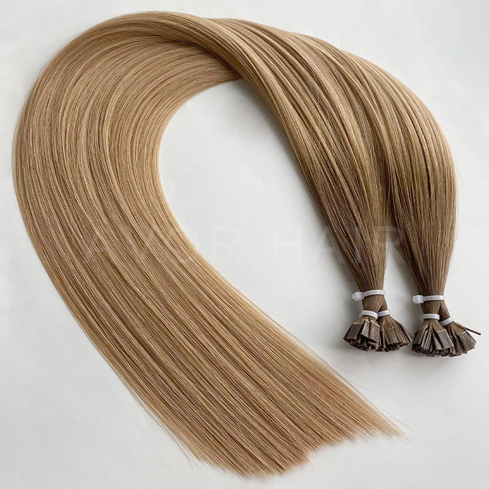 Flat Tip Hair #Beige Blonde Transition Color Hair