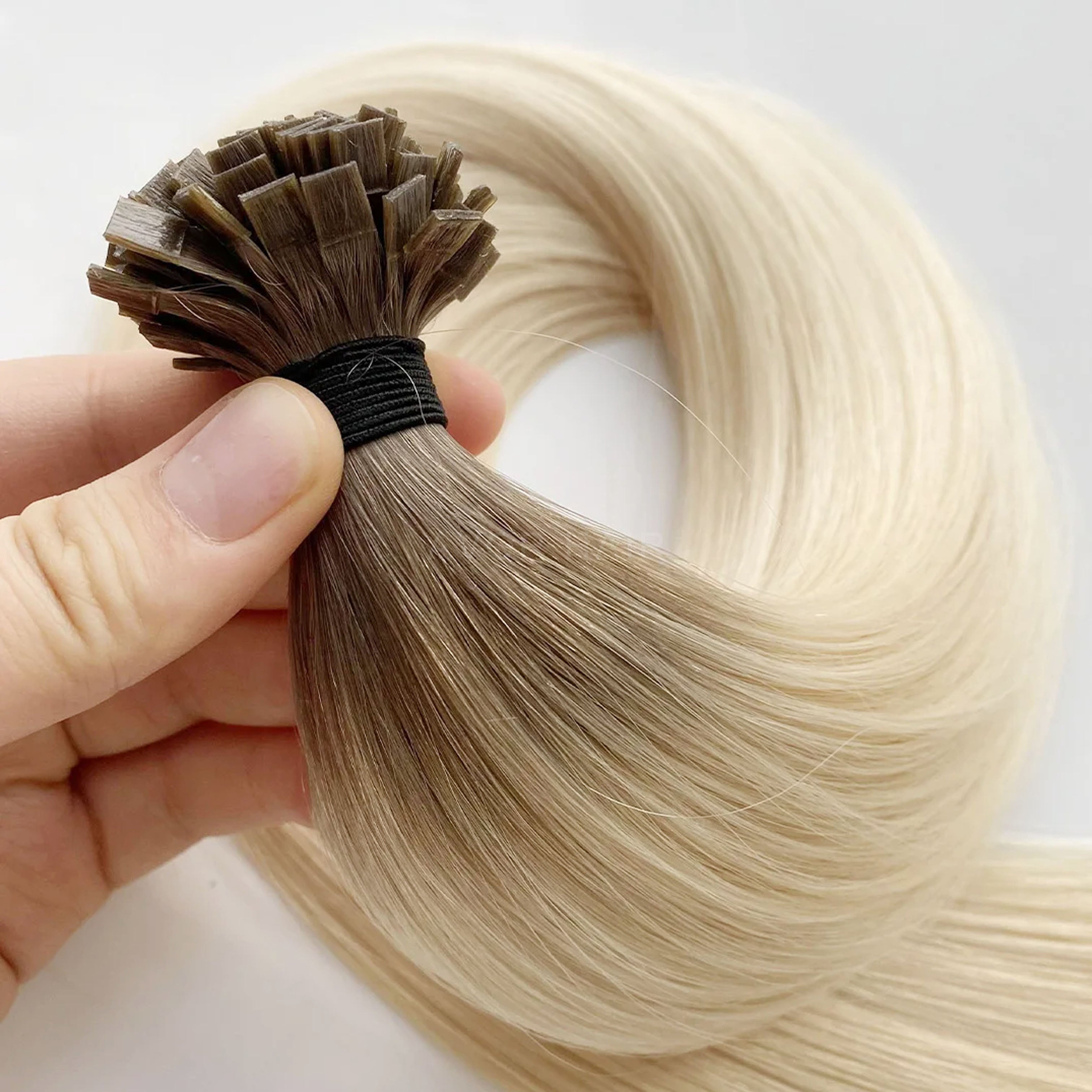 Flat Tip Hair #Ash Blonde Transition Color Hair