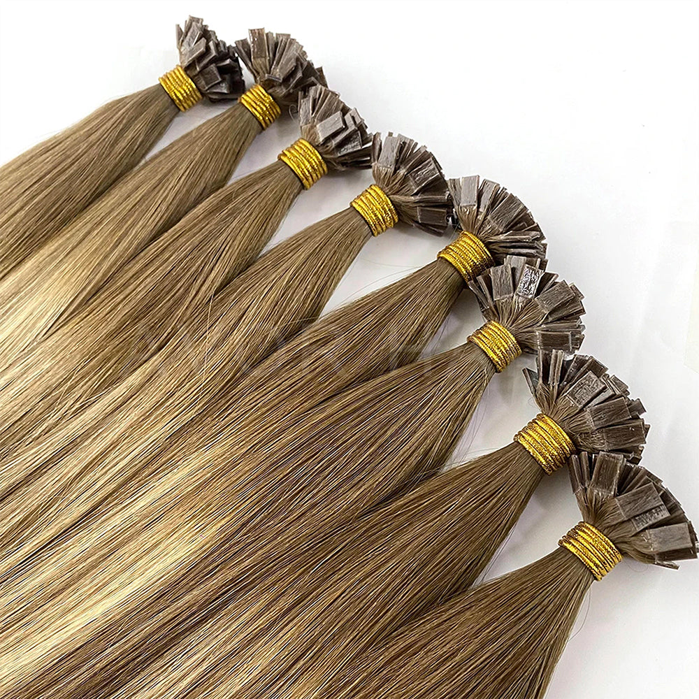 Flat Tip Hair #Champagne Light Blonde Color Hair