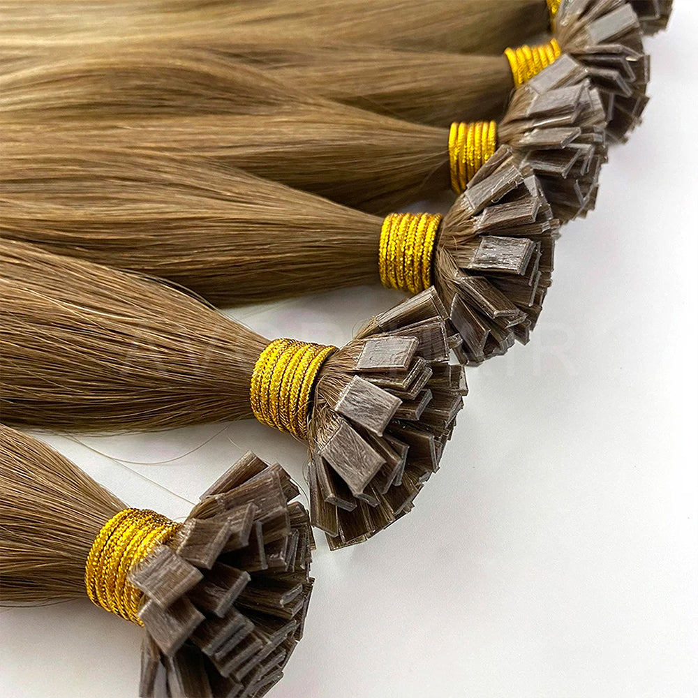 Flat Tip Hair #Champagne Light Blonde Color Hair
