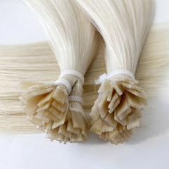 Flat Tip Hair #Clean Platinum Blonde Color Hair