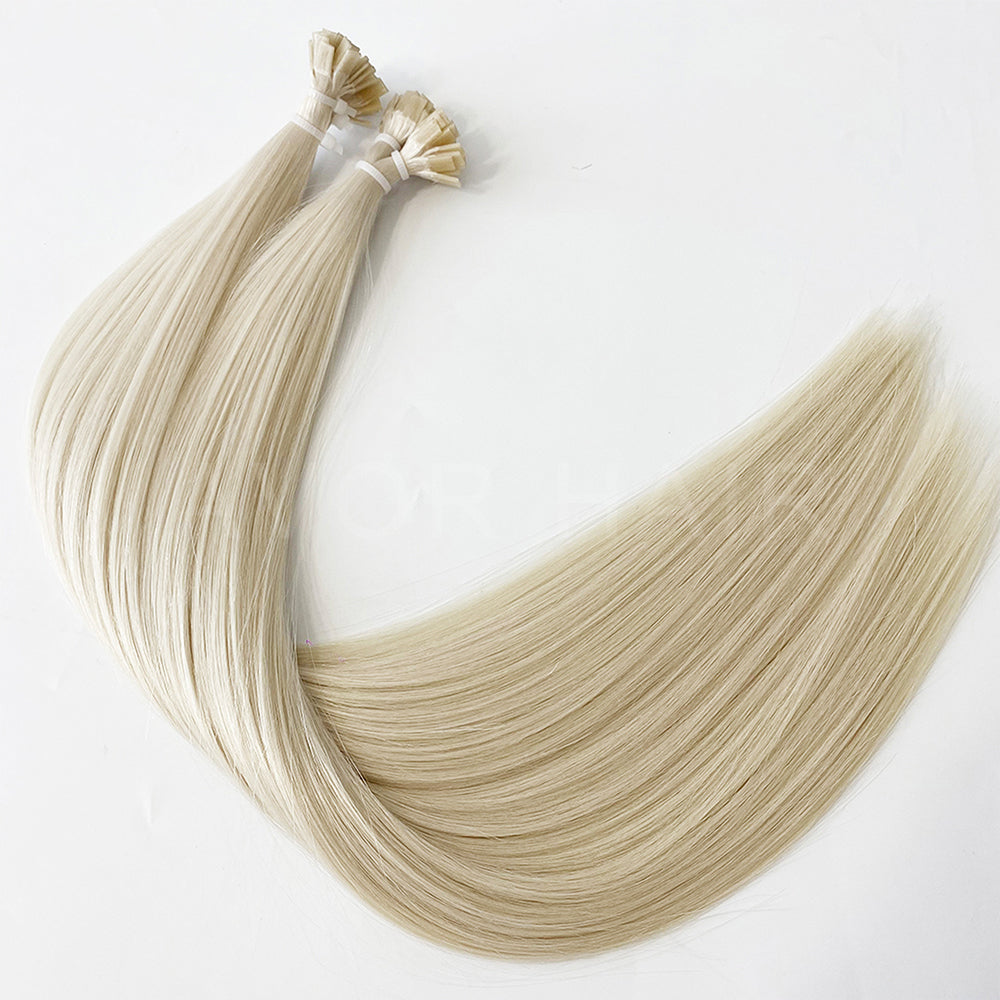 Flat Tip Hair #Clean Platinum Blonde Color Hair