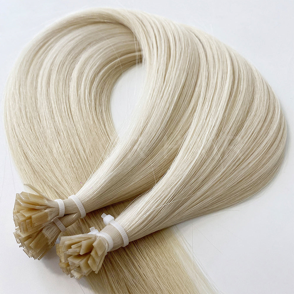 Flat Tip Hair #Clean Platinum Blonde Color Hair