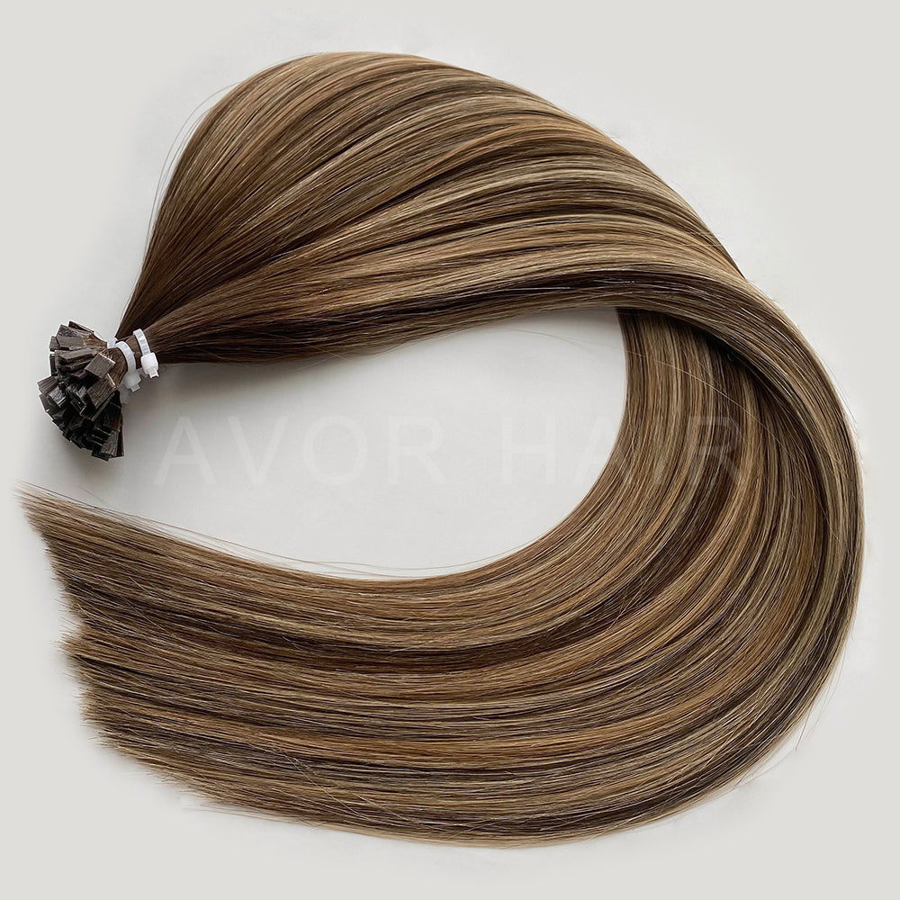 Flat Tip Hair #Smoky Pearl Blonde Color Hair