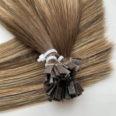 Flat Tip Hair #Smoky Pearl Blonde Color Hair