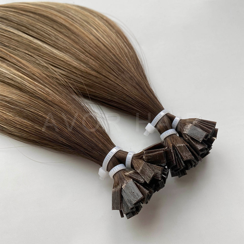 Flat Tip Hair #Smoky Pearl Blonde Color Hair