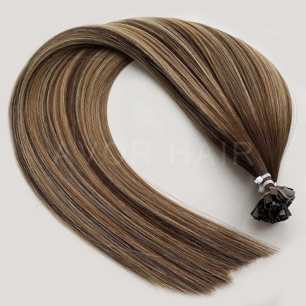 Flat Tip Hair #Smoky Pearl Blonde Color Hair