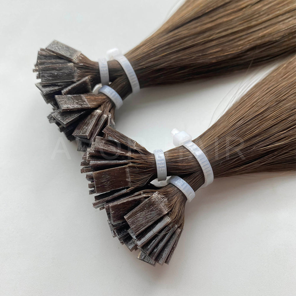 Flat Tip Hair #Smoky Pearl Blonde Color Hair