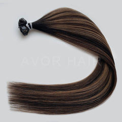 Flat Tip Hair #Dark Base Blonde Blend Color Hair