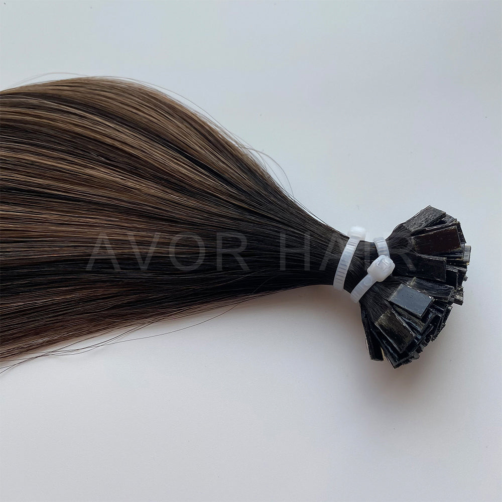 Flat Tip Hair #Dark Base Blonde Blend Color Hair