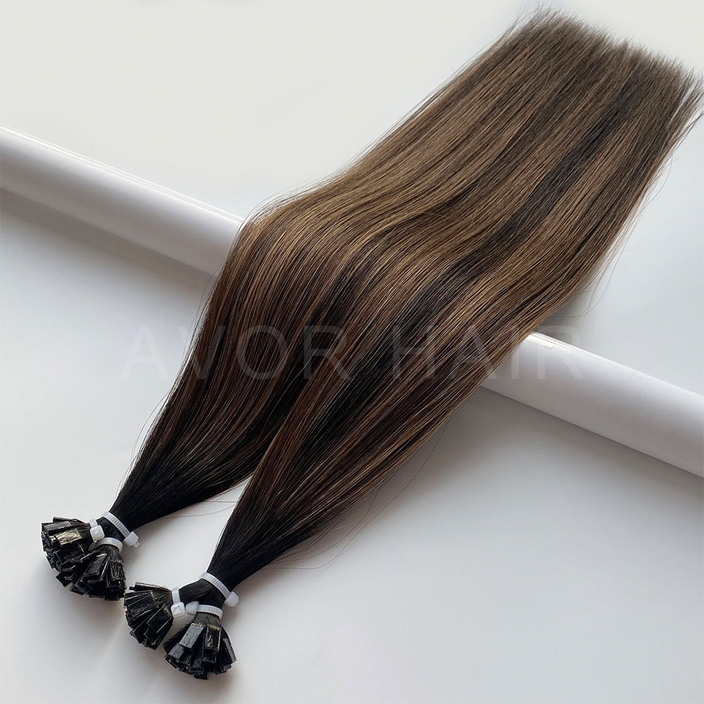 Flat Tip Hair #Dark Base Blonde Blend Color Hair