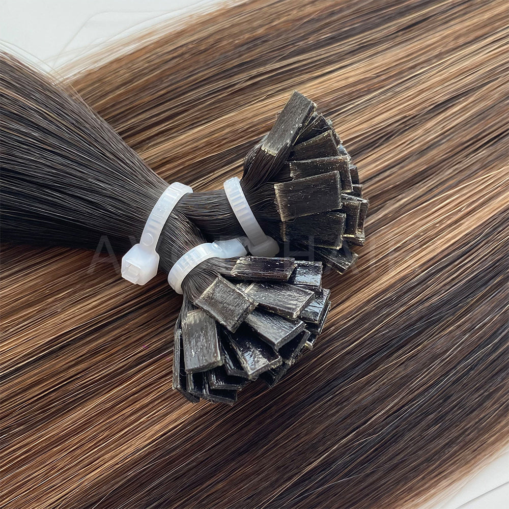 Flat Tip Hair #Dark Base Blonde Blend Color Hair