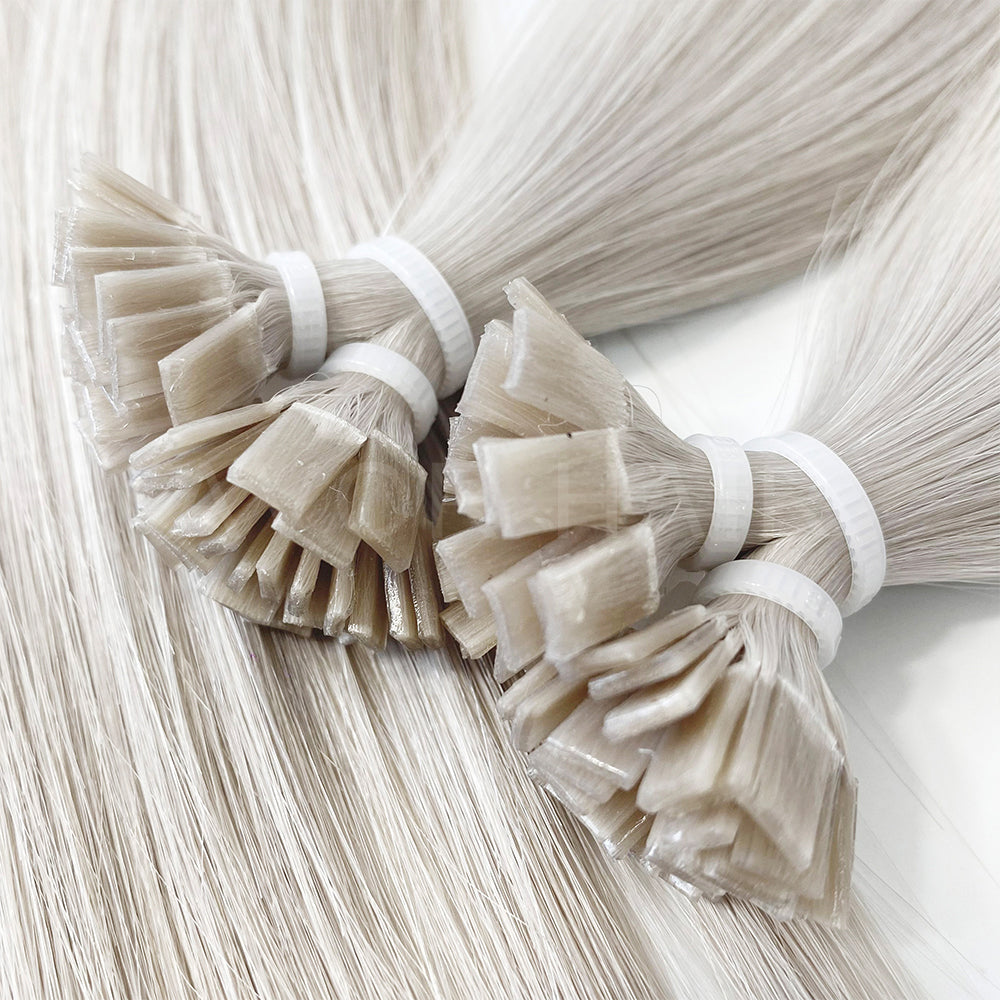 Flat Tip Hair #Cool Ash Blonde Color Hair